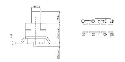 橫柄撥動開關(guān)尺寸